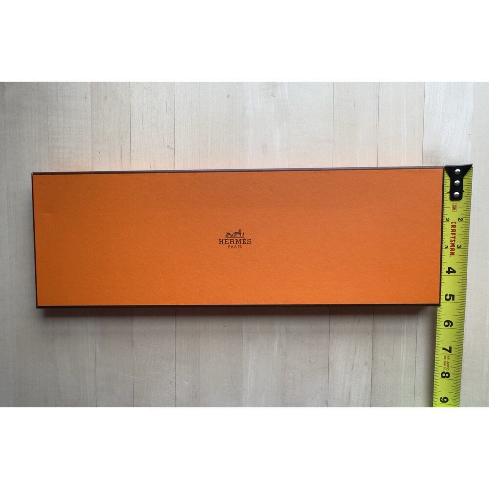 Authentic Hermes Tie Box with Tissue Empty 15 x 5 x 1